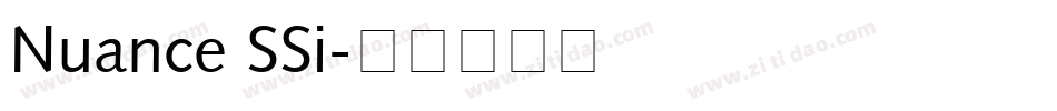 Nuance SSi字体转换